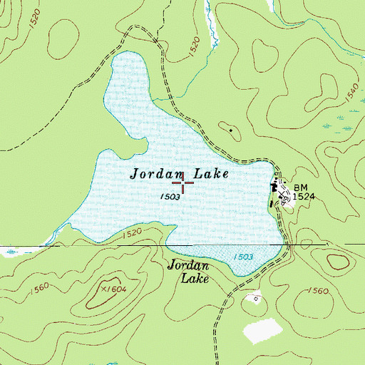 Topographic Map of Jordan Lake, NY
