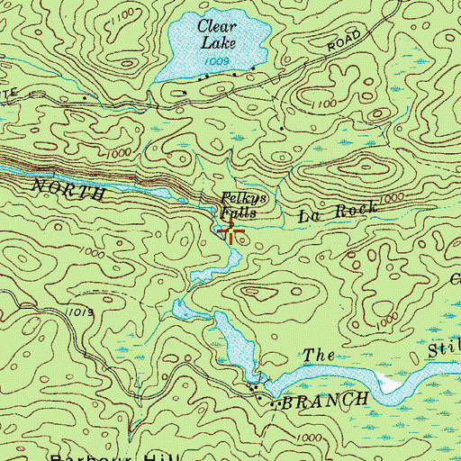 Topographic Map of La Rock Creek, NY