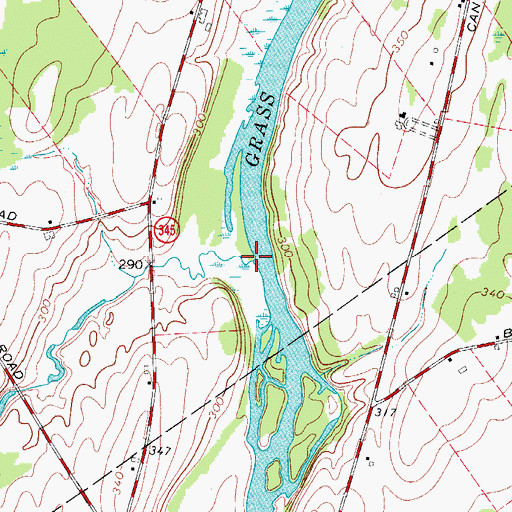 Topographic Map of Line Creek, NY