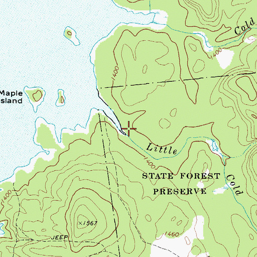 Topographic Map of Little Cold Brook, NY