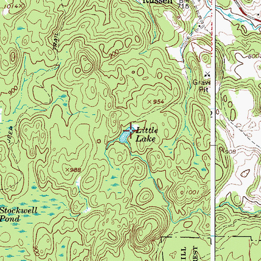 Topographic Map of Little Lake, NY