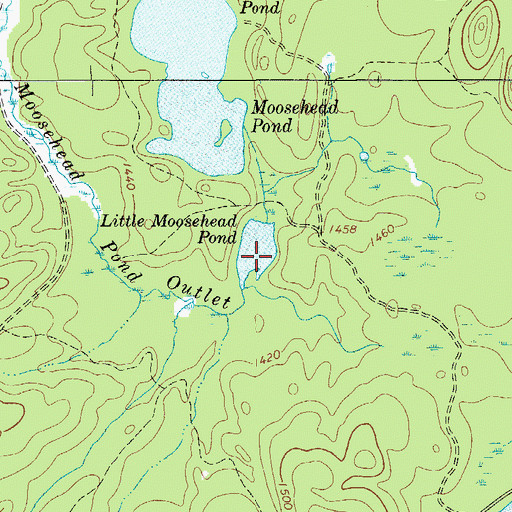 Topographic Map of Little Moosehead Pond, NY