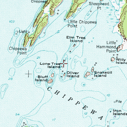 Topographic Map of Lone Tree Island, NY
