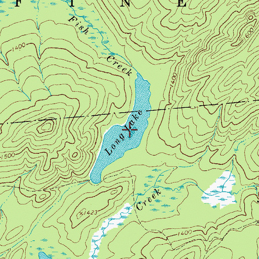 Topographic Map of Long Lake, NY