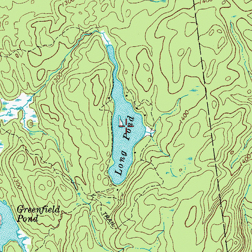 Topographic Map of Long Pond, NY