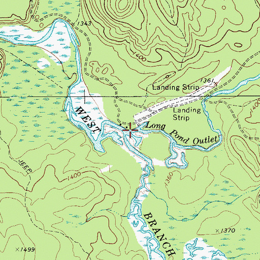 Topographic Map of Long Pond Outlet, NY