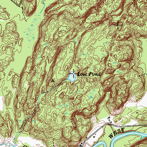 Topographic Map of Lost Pond, NY
