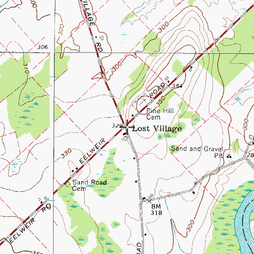 Topographic Map of Lost Village, NY