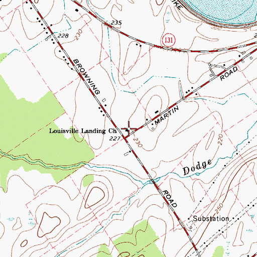 Topographic Map of Louisville Landing Church, NY