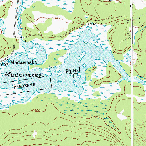Topographic Map of Madawaska Pond, NY