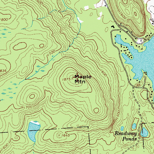 Topographic Map of Maple Mountain, NY