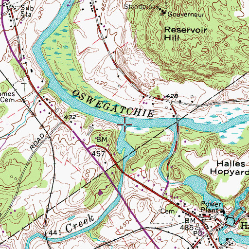 Topographic Map of Matoon Creek, NY