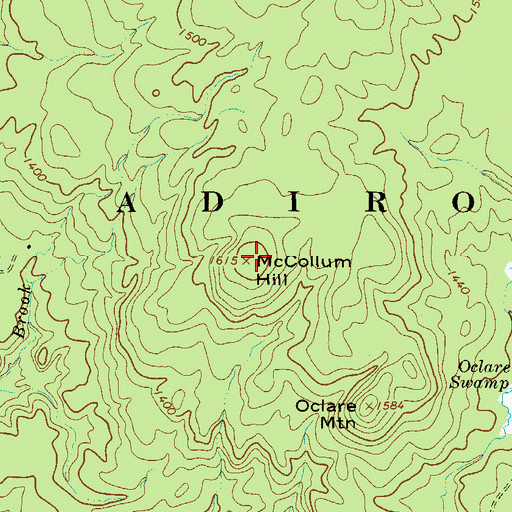 Topographic Map of McCollum Hill, NY