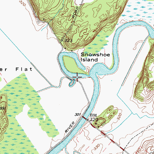 Topographic Map of Merrill Creek, NY
