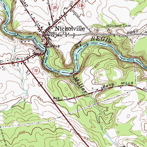 Topographic Map of Miller Brook, NY