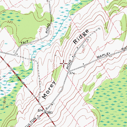 Topographic Map of Morey Ridge, NY