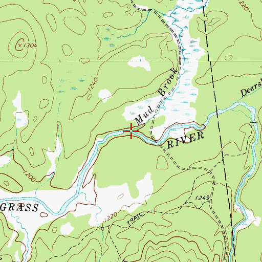 Topographic Map of Mud Brook, NY