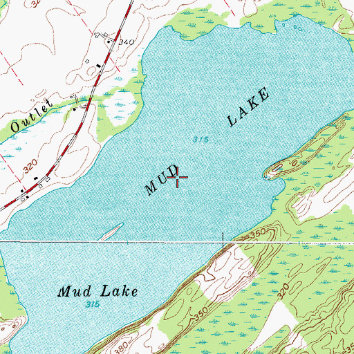 Topographic Map of Mud Lake, NY