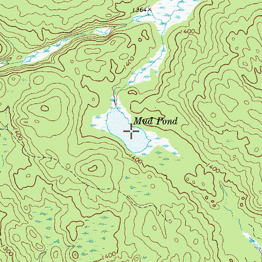 Topographic Map of Mud Pond, NY