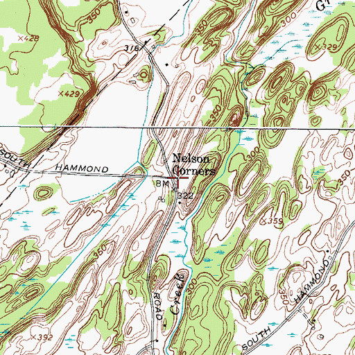 Topographic Map of Nelson Corner, NY