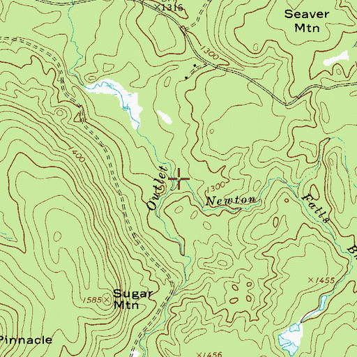 Topographic Map of Newton Falls Brook, NY