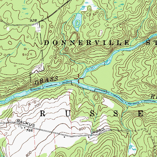 Topographic Map of North Branch Grass River, NY