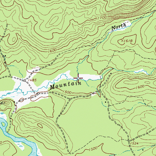 Topographic Map of North Branch Mountain Brook, NY