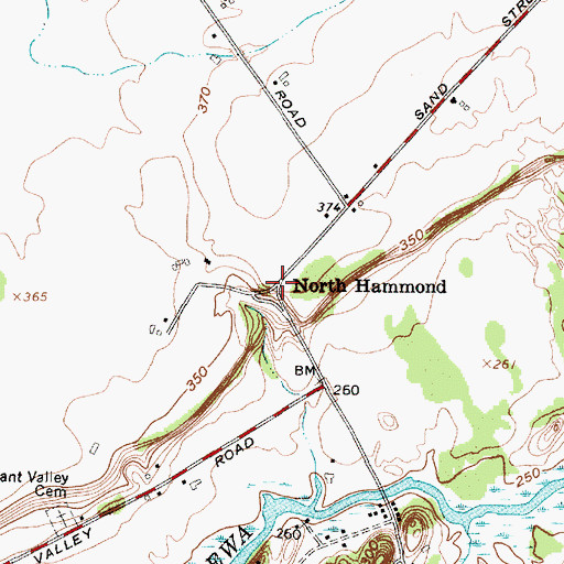 Topographic Map of North Hammond, NY