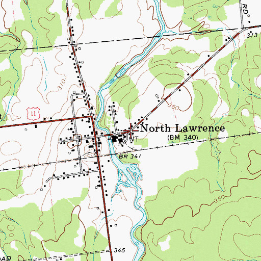 Topographic Map of North Lawrence, NY