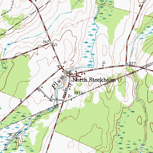 Topographic Map of North Stockholm, NY
