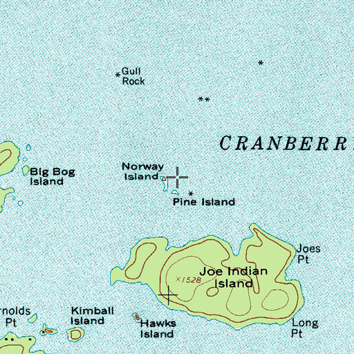 Topographic Map of Norway Island, NY