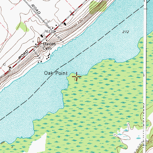 Topographic Map of Oak Point, NY