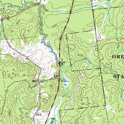 Topographic Map of Orebed Creek, NY