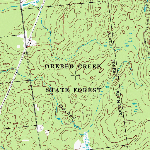 Topographic Map of Orebed Creek State Forest, NY