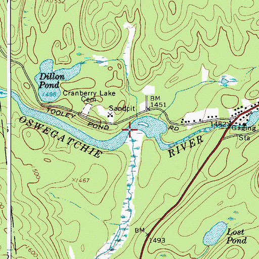 Topographic Map of Peavine Creek, NY