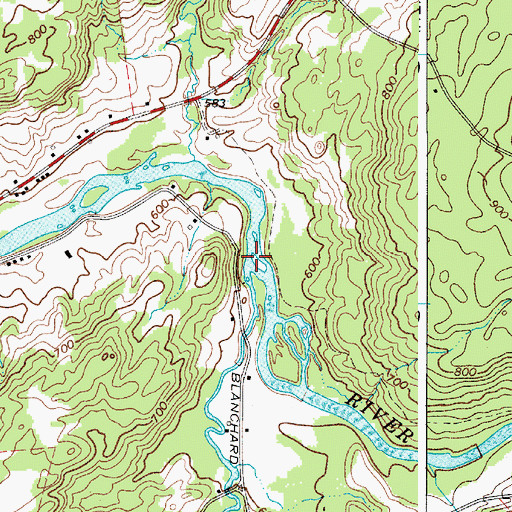 Topographic Map of Plumb Brook, NY