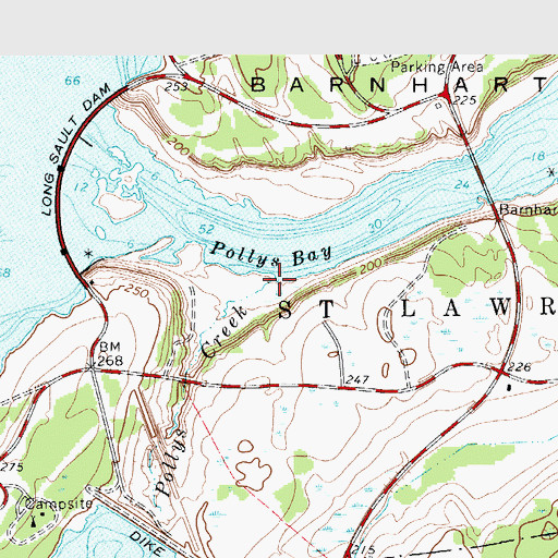 Topographic Map of Pollys Creek, NY