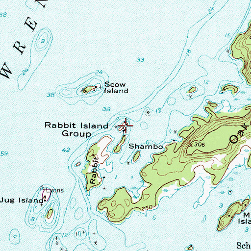 Topographic Map of Rabbit Island Group, NY