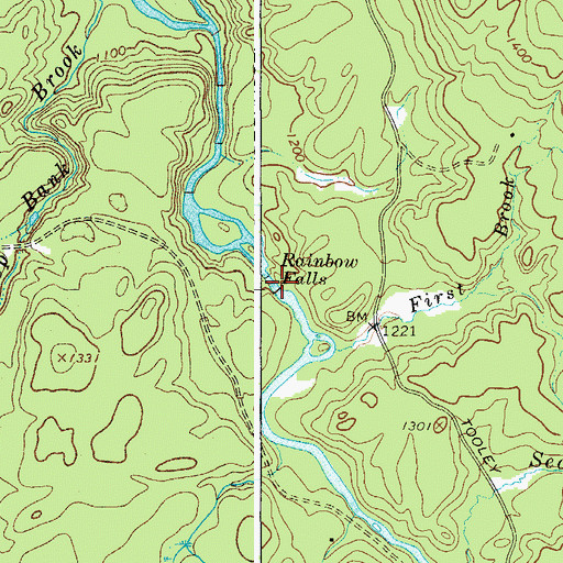 Topographic Map of Rainbow Falls, NY