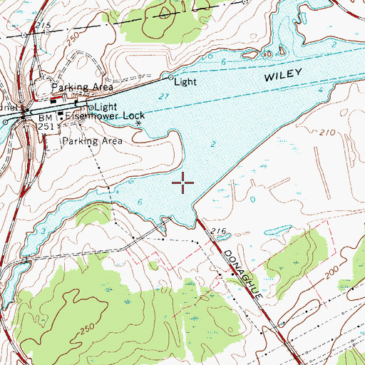 Topographic Map of Robinson Creek, NY