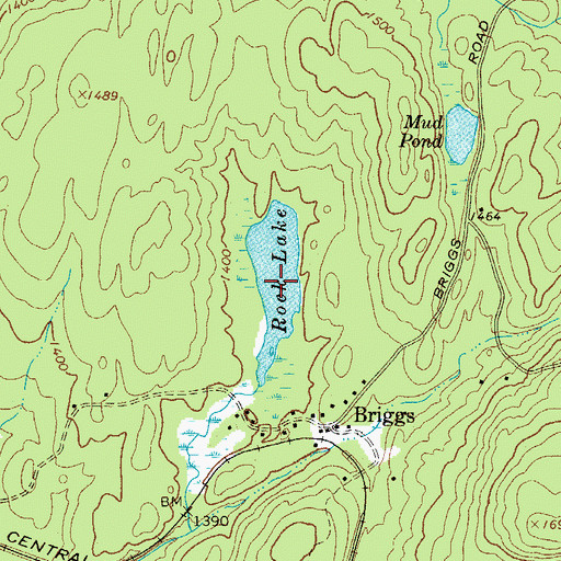 Topographic Map of Rock Lake, NY
