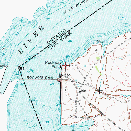 Topographic Map of Rockway Point, NY
