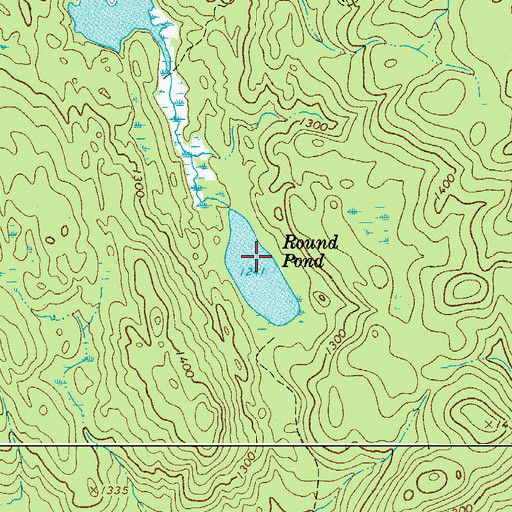 Topographic Map of Round Pond, NY