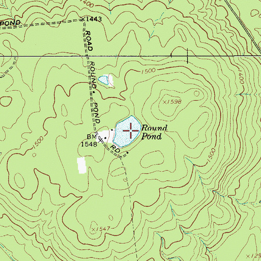 Topographic Map of Round Pond, NY