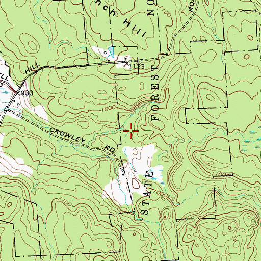 Topographic Map of Saint Lawrence State Forest, NY