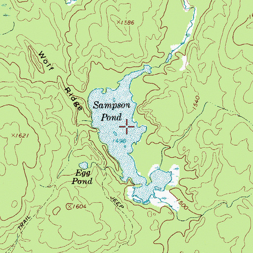 Topographic Map of Sampson Pond, NY
