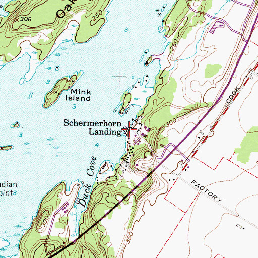 Topographic Map of Schermerhorn Landing, NY