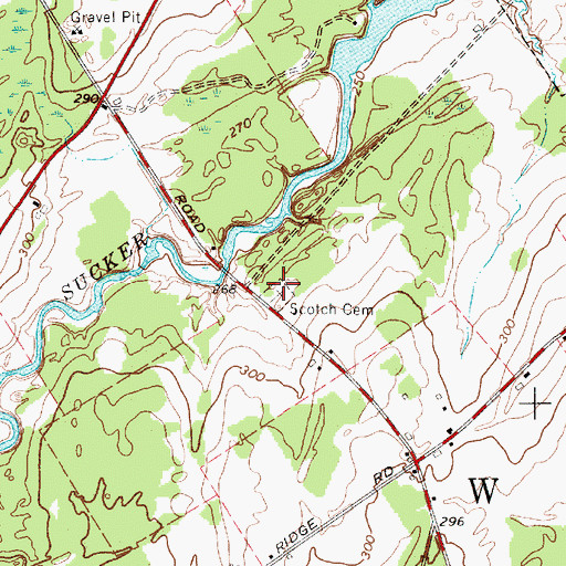 Topographic Map of Scotch Cemetery, NY