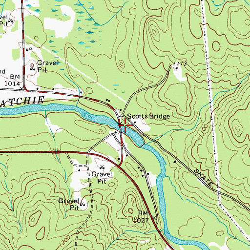 Topographic Map of Scotts Bridge, NY