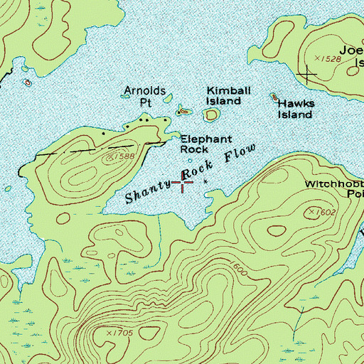 Topographic Map of Shanty Rock Flow, NY